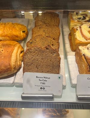 Vegan banana-walnut tea cake  at Third Wave Coffee in Bangalore