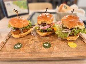 slider trio  at VeganBurg in Hesperia