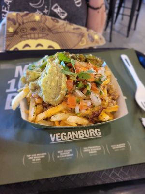 carne asada fries at VeganBurg in Hesperia