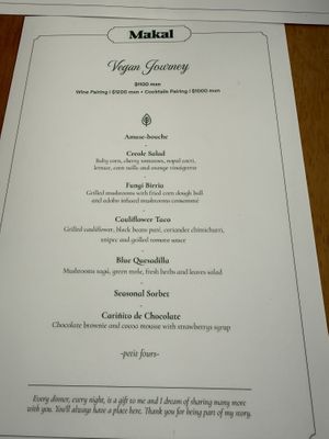 Vegan multi course meal. So delicious    at Makal in Puerto Vallarta