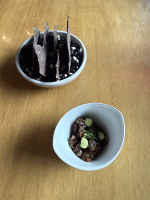 Amuse-bouche. Mushroom ceviche. So delicious    at Makal in Puerto Vallarta