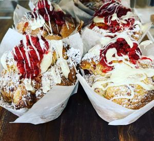 Vegan muffins at Harvest on First in Maroochydore