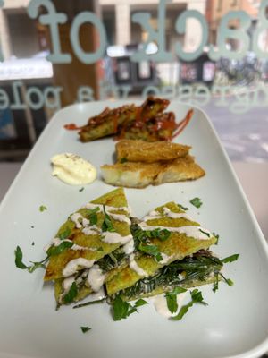 Surprise aperitif dish at Baak Libreria Bistrot in Bologna