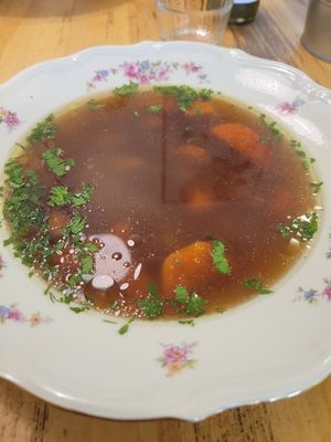 Soup at Vegan Friends Kitchen in Warsaw