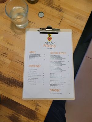 Menu at Vegan Friends Kitchen in Warsaw