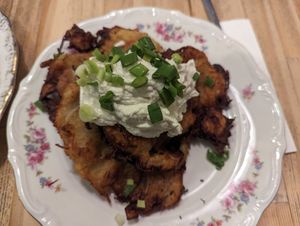 Placki 2/5 - sour cream not great at Vegan Friends Kitchen in Warsaw