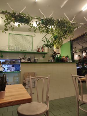 Interior at Vegan Friends Kitchen in Warsaw