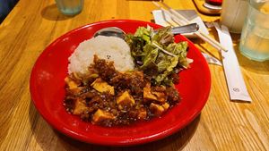 Mapo tofu, so delicious! at Mama Huhu in Tokyo