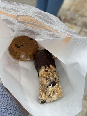 Vegan Cookie and Chocolate/Müsli Bar  at Rotsis Family Bakery  in Kefalonia