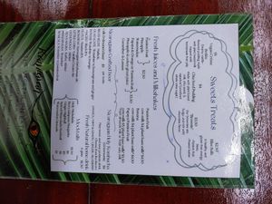 Menu at KAMIAVAN The Vegetarian Eatery in Corn Islands