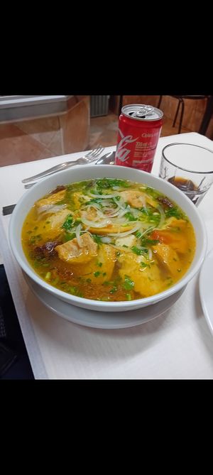 Vegan soup at Co Lan Restaurant in Lisbon