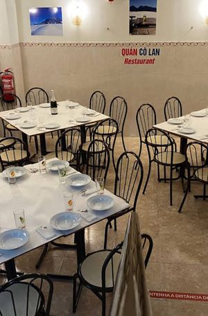 Inside at Co Lan Restaurant in Lisbon