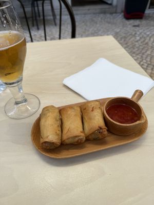 Fried spring rolls  at Co Lan Restaurant in Lisbon