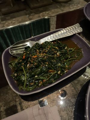 Chilli garlic stir fried Morning glory  at Nara Thai Cuisine - BKC in Mumbai