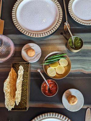 Complimentary appetizers #Veganuary at Nksha in Mumbai