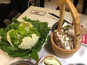 Vege plate   at CHOCHO Hot Pot Premium All You Can Eat in Queens