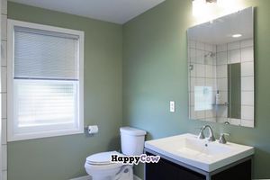 The Tandem Room brand-new ensuite bathroom. at Velo Bed and Breakfast in Eugene