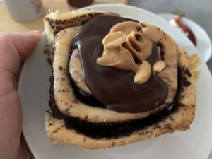 Snicka roll close up  at Cinnamood in Vienna