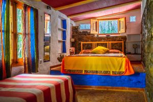 Apartment Sleeping Room at Cinco Lunas Vegan Conscious Guesthouse in Zahara De La Sierra