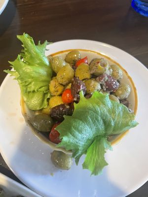 Olive salad   at Olives A Greek Kitchen in Manteo