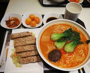 Vegetarian Chicken Curry Noodle Soup at JenDow - Lian Shiang Jai 莲香斋 in Shanghai