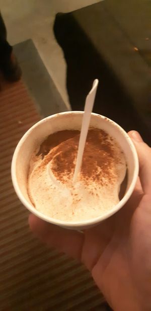 Tiramisu (very good!) at Loving Hut Express in Antwerpen