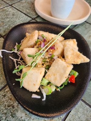 Salt pepper tofu at Longtime Dining in Brisbane