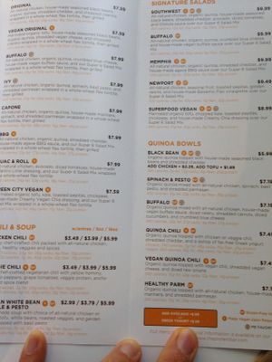 Menu part 2 at Protein Bar - 7th St in Washington