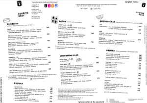 menu at Burrito Baby in Berlin