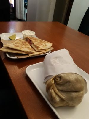Quessadilla & vegan Burrito at Burrito Baby in Berlin