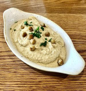 Hummus  at The Strand Restaurant in Dubai