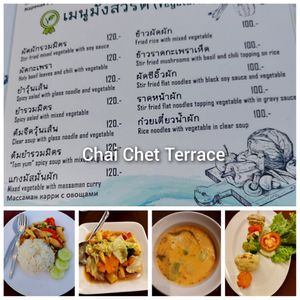 Vegetarian menu which is vegan at Chaichet Terrace - ระเบียงไชยเชษฐ์  in Koh Chang