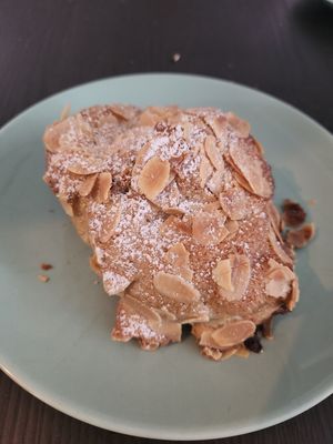 Almond croissant (to go) at Das Lazy in Vienna