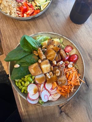 Tofu bowl- the best I had in my life at Daržo Dubuo in Vilnius