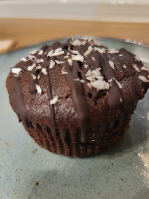 Chocolate cake at Daržo Dubuo in Vilnius