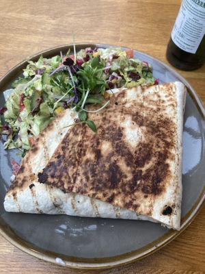 Vegan Wrap „Mexican Style“ filled with Chili Sin Carne  at Wild & Veggie in Hamburg