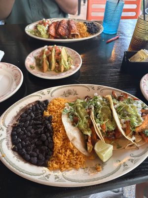 Looks good but flavor is not there’ and soggy sweet potato fries tacos are not it.   at Kavas in Orlando