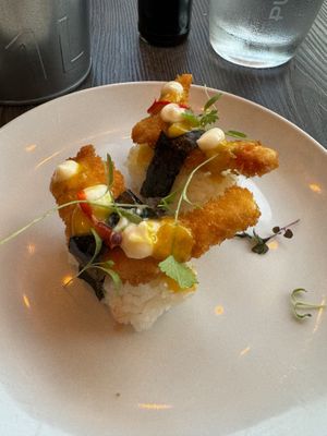 Prawn nigiri  at Kimusabi in Newtown