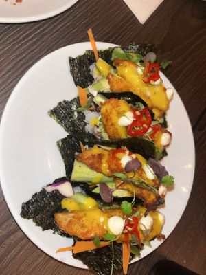 katsu hand roll  at Kimusabi in Newtown