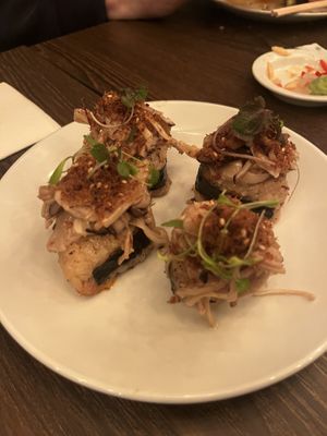 mushroom onigiri 🍄‍🟫🍄‍🟫  at Kimusabi in Newtown