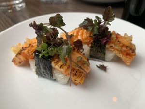 Highlight for sure - spicy squid nigir  at Kimusabi in Newtown