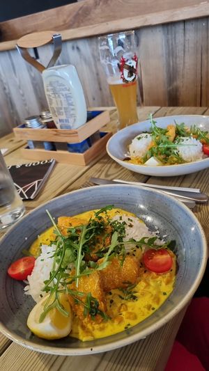 Kürbiscurry mit Chickeriki (the vegetarian butcher) at da SEPP in Schladming