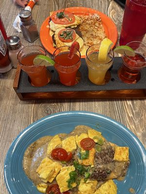 both are different vegan options they offer   at The Breakfast Club MPLS in Minneapolis