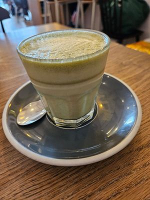 Matcha Latte with soymilk at Neo Cafe & Eatery in Wellington