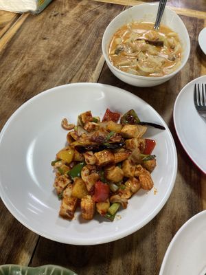 Tofu with cashew nut  at Bangkok Thai Cooking Academy in Bangkok
