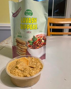 Vegan Flat Bread Chips and Hummuss  at Naman's International Food in Mobile