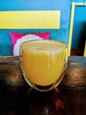 Pineapple juice at Soul Bistro in Varkala