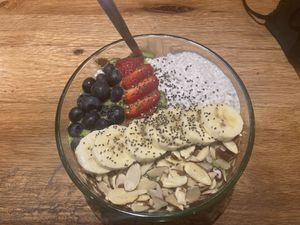 Green bowl at Hiking Hawaii Cafe in Honolulu