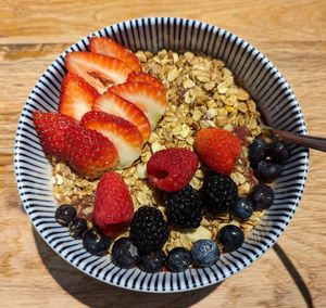 Berry Acai Bowl at Hiking Hawaii Cafe in Honolulu