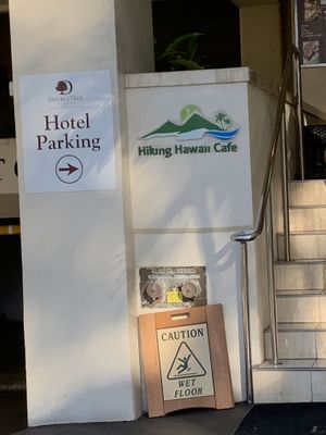 Entrance Hiking Hawaii Cafe at Hiking Hawaii Cafe in Honolulu